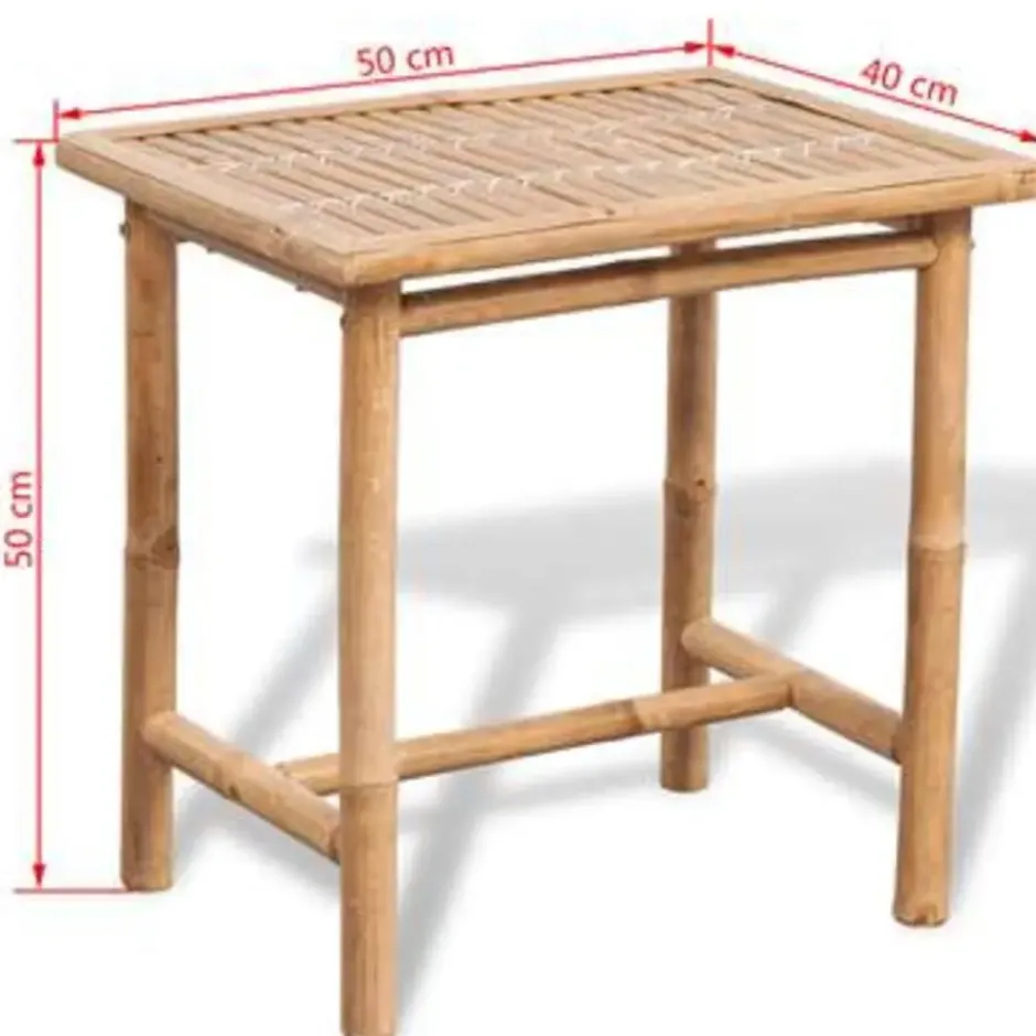 vidaXL - Tuintafel En Stoel - Bruin - Stof