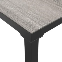 vidaXL - Tuintafel - Grijs - DPC en staal - 55 x 55 x 31 cm