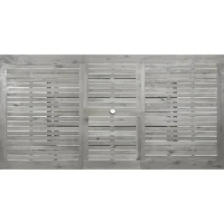 vidaXL - Tuintafel - Grijs - Massief acaciahout - (150-200)x100x75 cm
