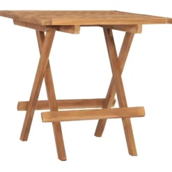 vidaXL - Tuintafel inklapbaar - Bruin - Massief teakhout - 50x50x50 cm