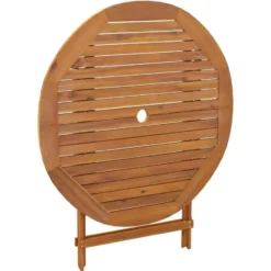 vidaXL - Tuintafel inklapbaar - Bruin - Acaciahout - Ø 90 x 75 cm
