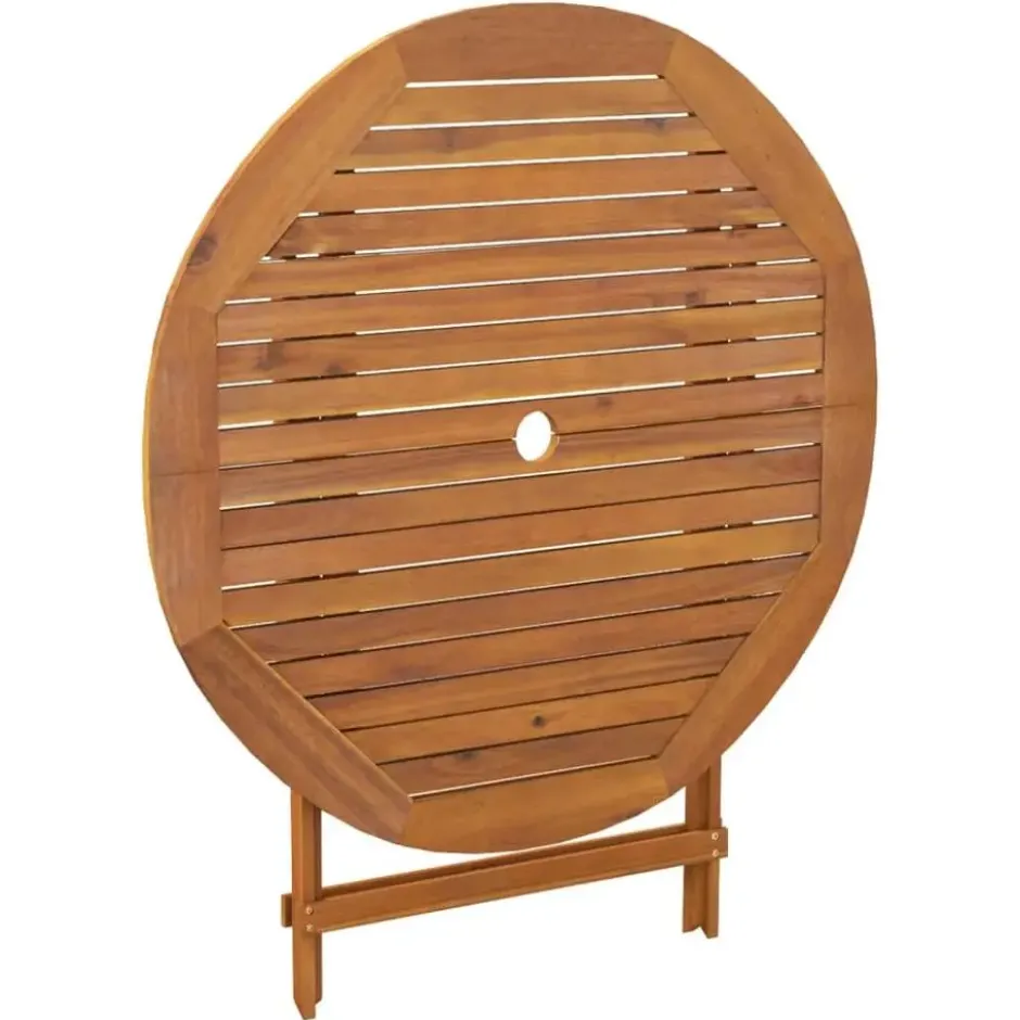 vidaXL - Tuintafel inklapbaar - Bruin - Acaciahout - Ø 90 x 75 cm