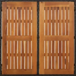 vidaXL - Tuintafel Met Houten Blad - Zwart - Poly rattan - 90 x 90 x 75 cm