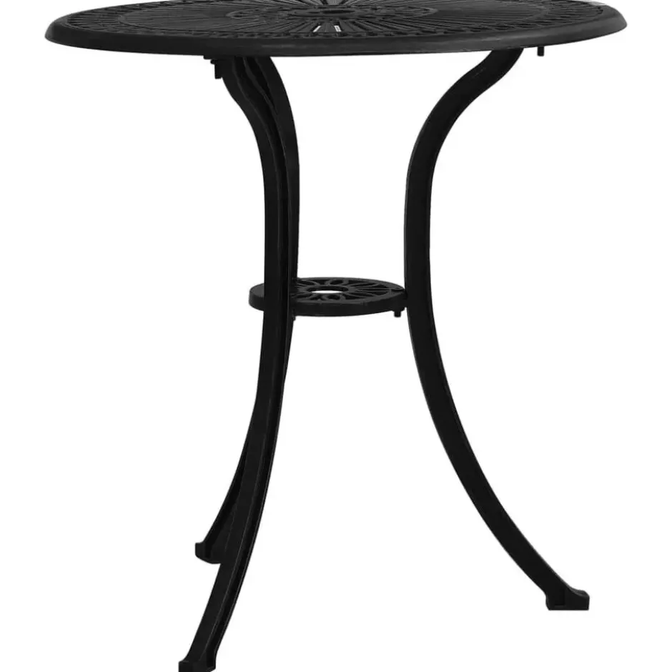 vidaXL - Tuintafel - Zwart - Aluminium