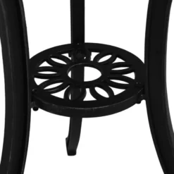 vidaXL - Tuintafel - Zwart - Aluminium