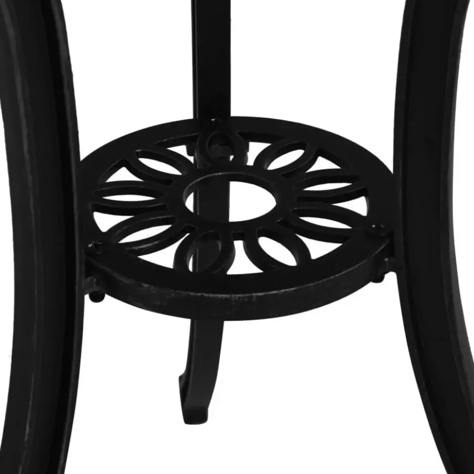vidaXL - Tuintafel - Zwart - Aluminium
