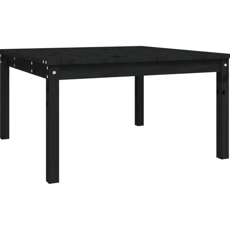 vidaXL - Tuintafel - Zwart - Massief grenenhout - 82.5 x 82.5 x 45 cm