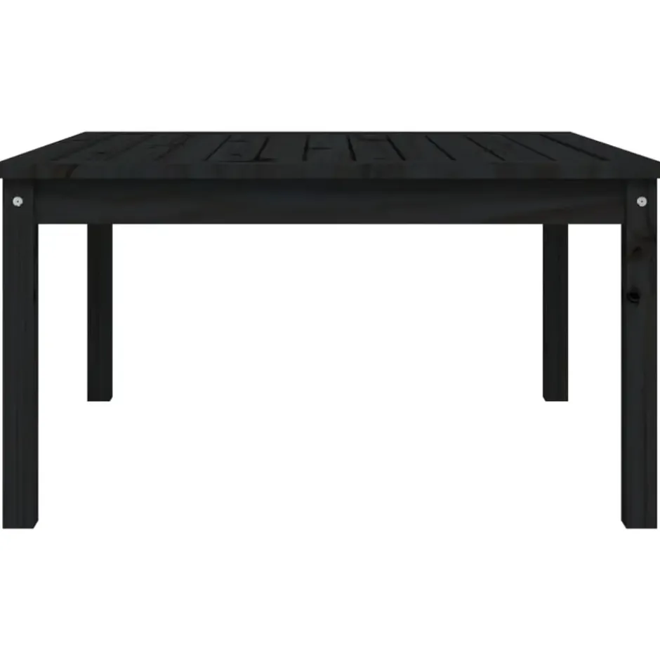 vidaXL - Tuintafel - Zwart - Massief grenenhout - 82.5 x 82.5 x 45 cm
