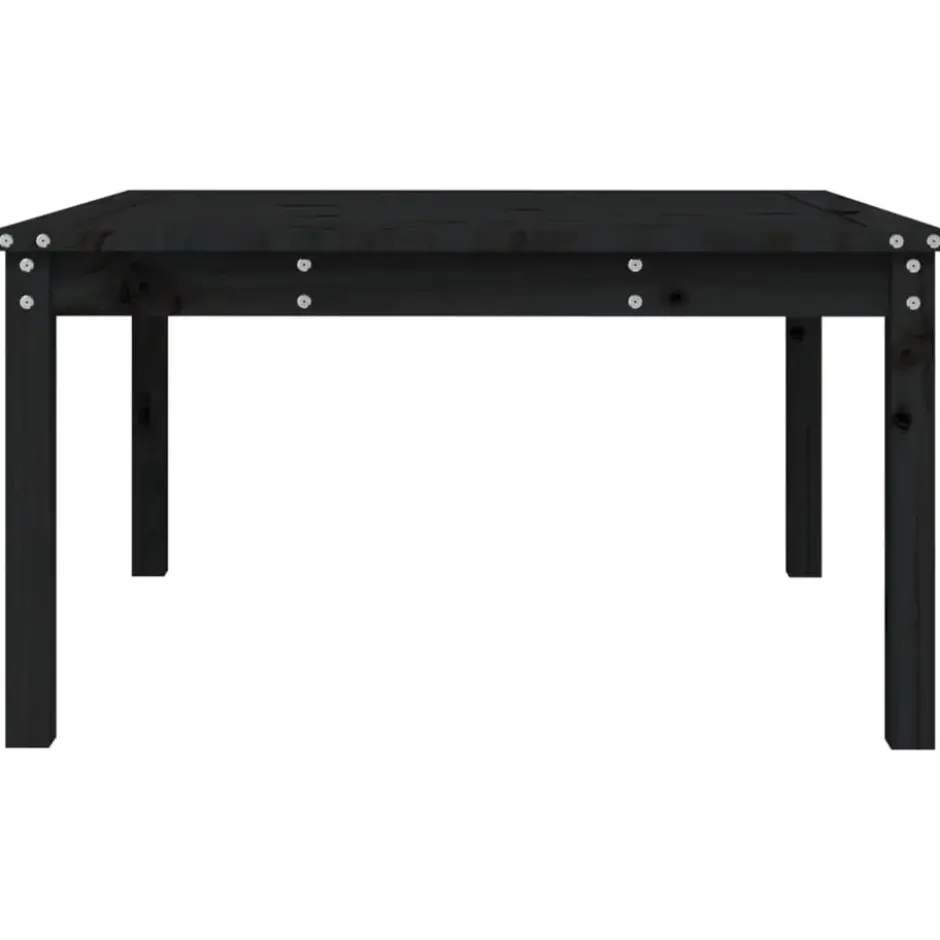 vidaXL - Tuintafel - Zwart - Massief grenenhout - 82.5 x 82.5 x 45 cm