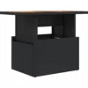 vidaXL - Tuintafel - Zwart - Poly rattan en acaciahout - 100x55x73 cm