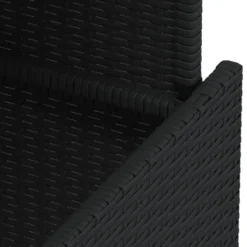 vidaXL - Tuintafel - Zwart - Poly rattan en acaciahout - 100x55x73 cm
