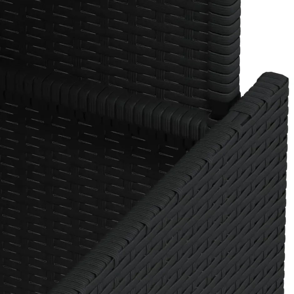 vidaXL - Tuintafel - Zwart - Poly rattan en acaciahout - 100x55x73 cm