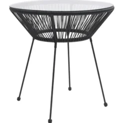 vidaXL - Tuintafel - Zwart - Rattan