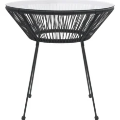 vidaXL - Tuintafel - Zwart - Rattan