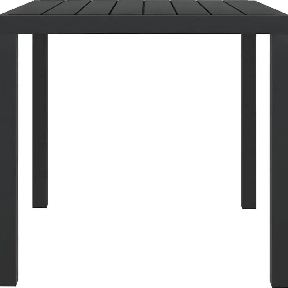 vidaXL - Tuintafel - Zwart - WPC - 80 x 80 x 74 cm