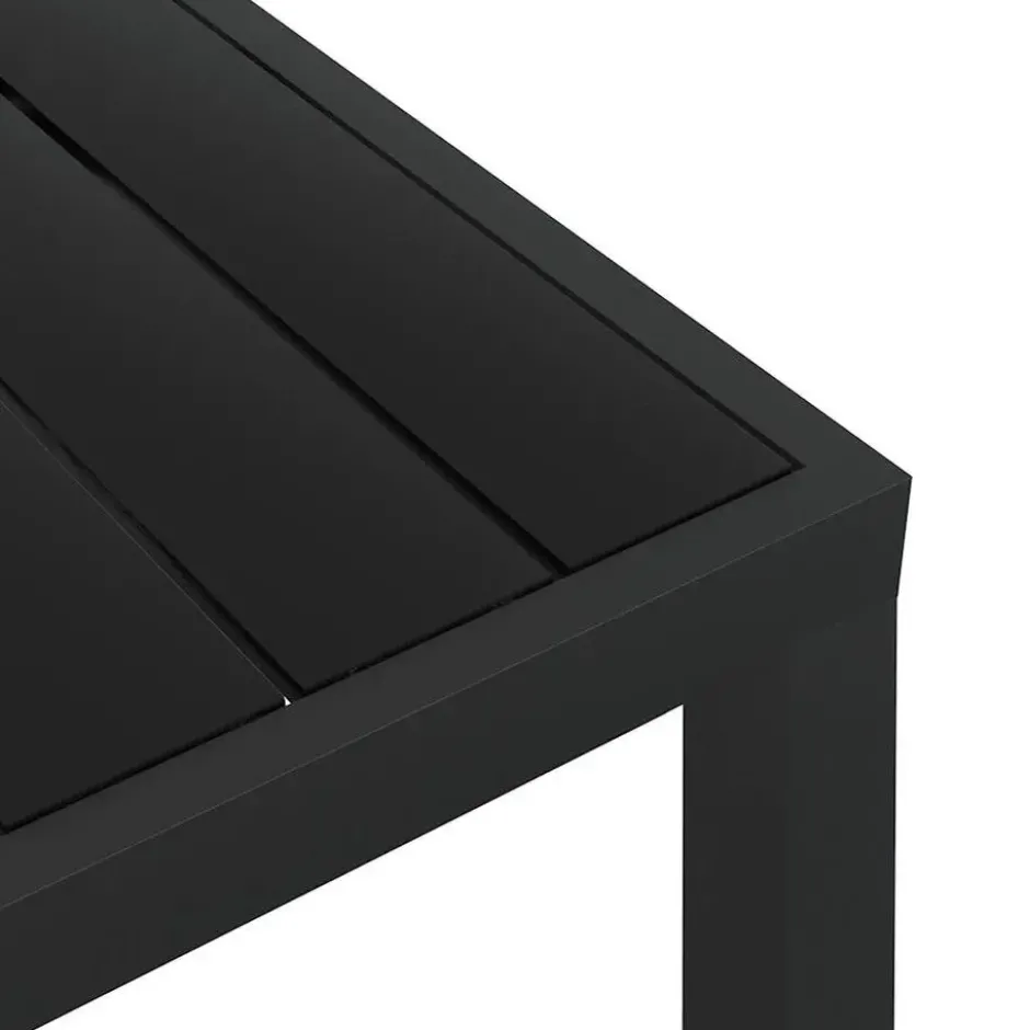 vidaXL - Tuintafel - Zwart - WPC - 80 x 80 x 74 cm