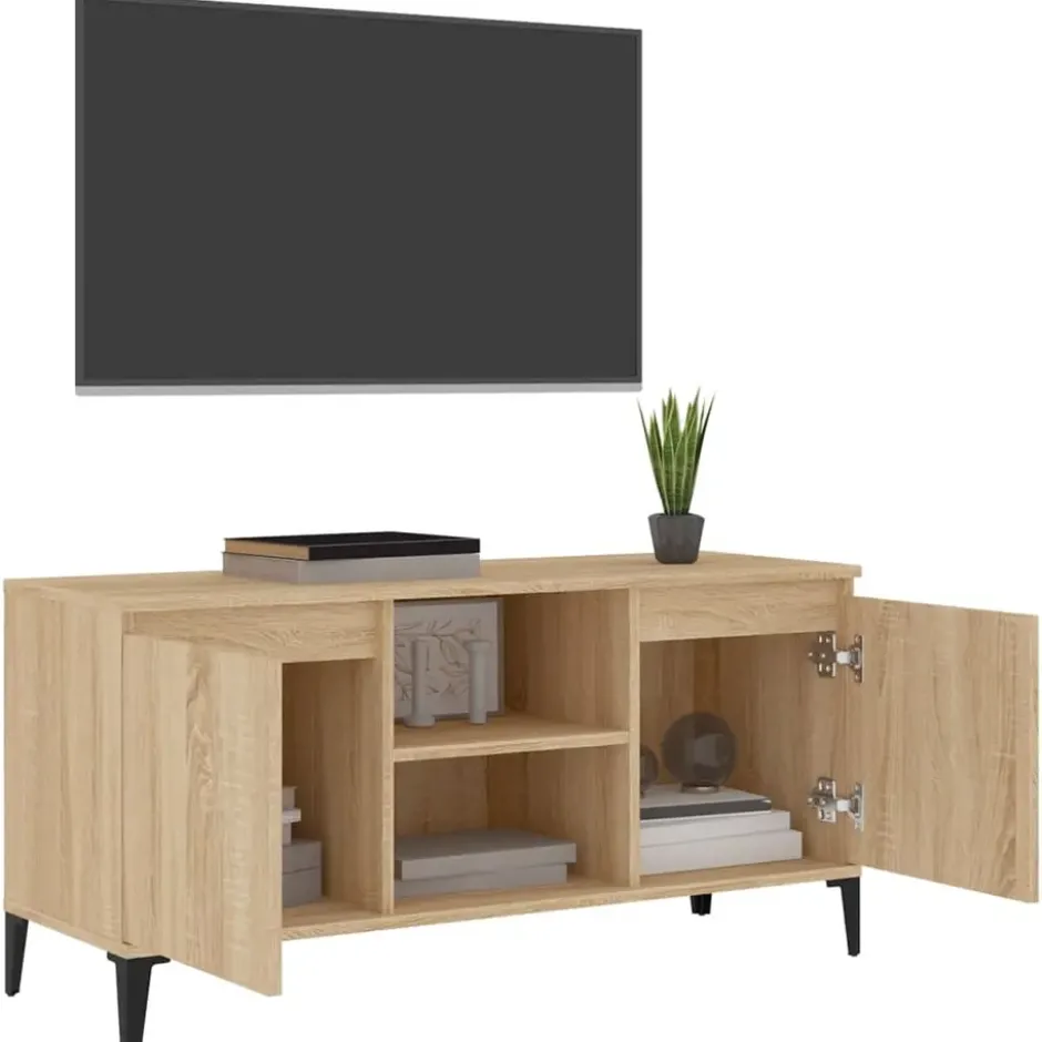 vidaXL - Tv-kast - Bruin - Bewerkt hout