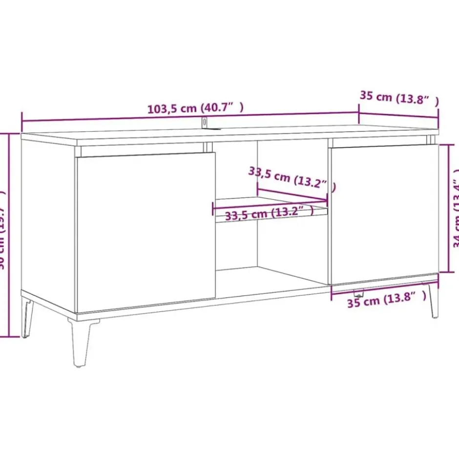 vidaXL - Tv-kast - Bruin - Bewerkt hout