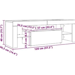 vidaXL - Tv-kast - Grijs - Bewerkt hout