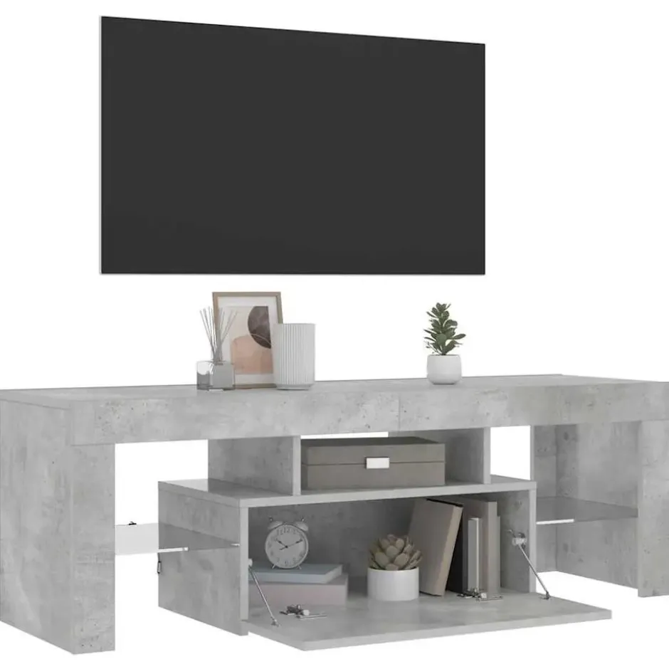 vidaXL - Tv-kast - Grijs - Bewerkt hout