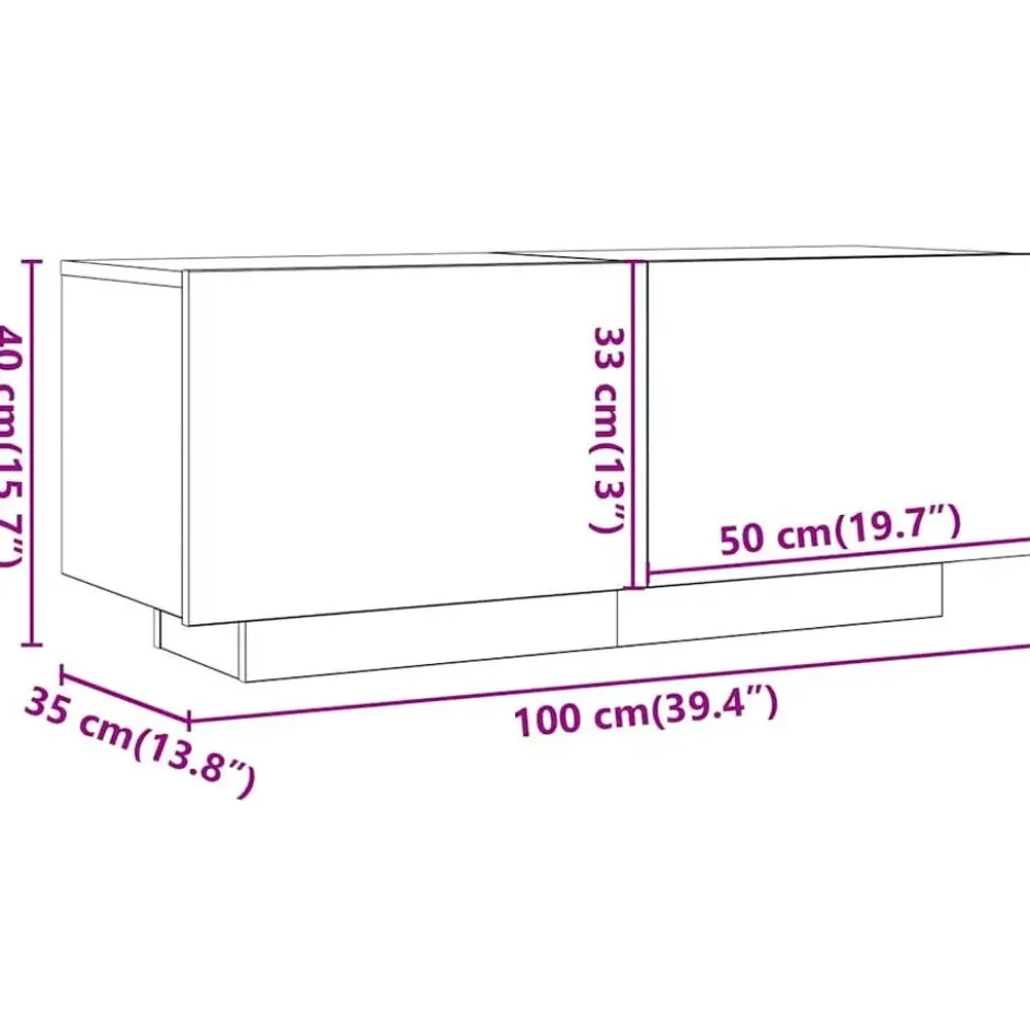 vidaXL - Tv-kast - Wit - Bewerkt hout