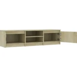 vidaXL - Tv-meubel - Bruin - Bewerkt hout