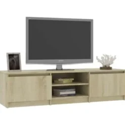 vidaXL - Tv-meubel - Bruin - Bewerkt hout