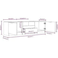 vidaXL - Tv-meubel - Bruin - Bewerkt hout