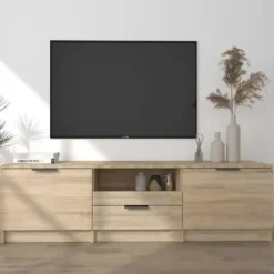 vidaXL - Tv-meubel - Bruin - Bewerkt hout