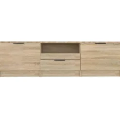 vidaXL - Tv-meubel - Bruin - Bewerkt hout