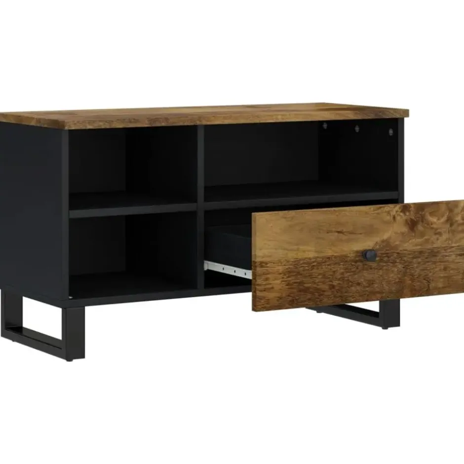 vidaXL - Tv-meubel - Bruin - Mangohout en bewerkt hout - 80 x 33 x 46 cm