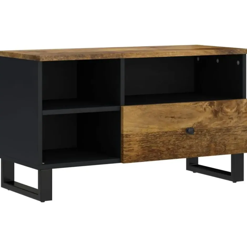 vidaXL - Tv-meubel - Bruin - Mangohout en bewerkt hout - 80 x 33 x 46 cm