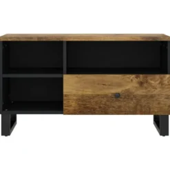 vidaXL - Tv-meubel - Bruin - Mangohout en bewerkt hout - 80 x 33 x 46 cm