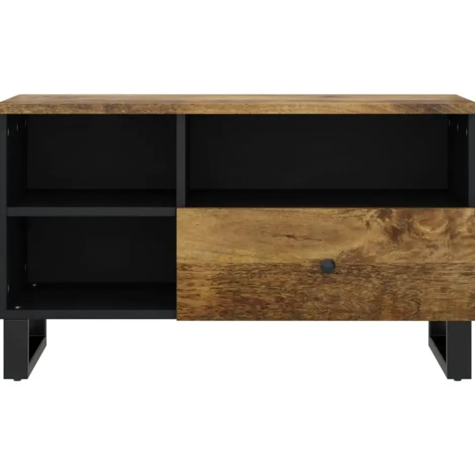 vidaXL - Tv-meubel - Bruin - Mangohout en bewerkt hout - 80 x 33 x 46 cm