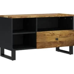 vidaXL - Tv-meubel - Bruin - Mangohout en bewerkt hout - 80 x 33 x 46 cm