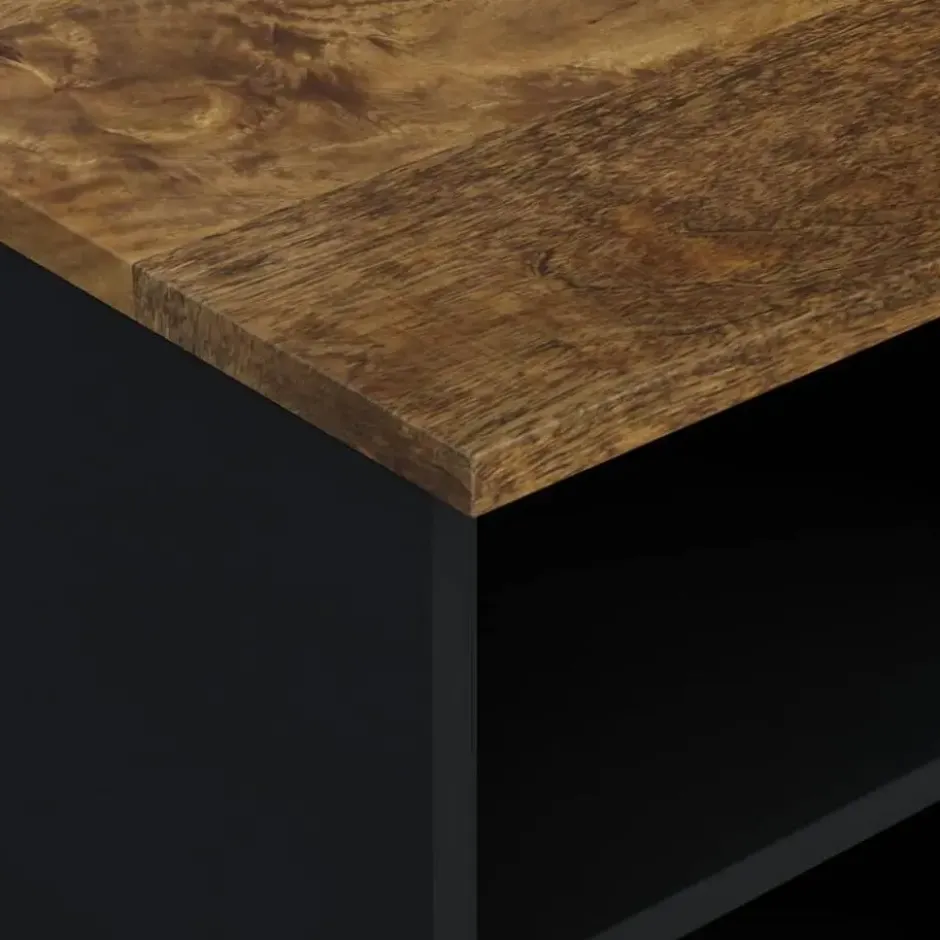 vidaXL - Tv-meubel - Bruin - Mangohout en bewerkt hout - 80 x 33 x 46 cm