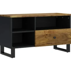 vidaXL - Tv-meubel - Bruin - Mangohout en bewerkt hout - 80 x 33 x 46 cm