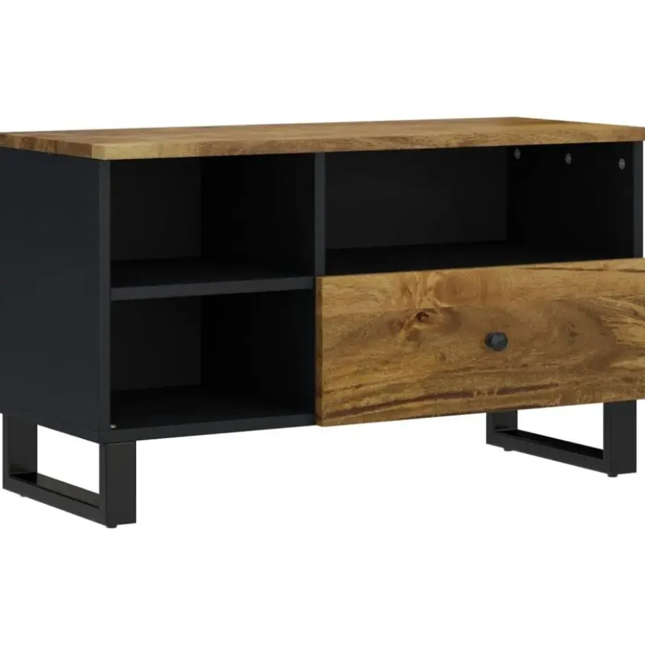 vidaXL - Tv-meubel - Bruin - Mangohout en bewerkt hout - 80 x 33 x 46 cm