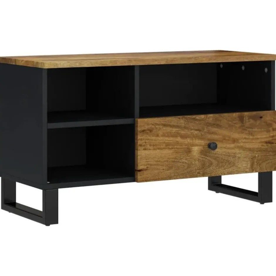 vidaXL - Tv-meubel - Bruin - Mangohout en bewerkt hout - 80 x 33 x 46 cm