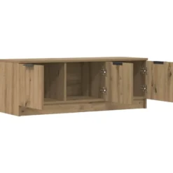 vidaXL - TV-meubel met 3 deuren - Artisanaal eiken - 102x35x36.5 cm