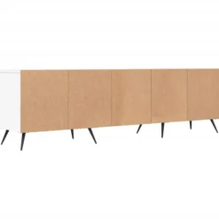 vidaXL - TV-meubel met 3 deuren en 3 vakken - Wit - Hout - 150x30x44.5 cm