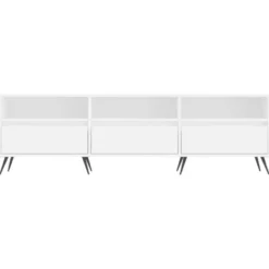 vidaXL - TV-meubel met 3 deuren en 3 vakken - Wit - Hout - 150x30x44.5 cm