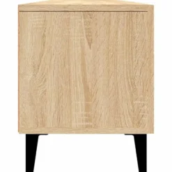 vidaXL - TV-meubel met deuren - Sonoma eiken - Hout en metaal -180x31.5x40 cm