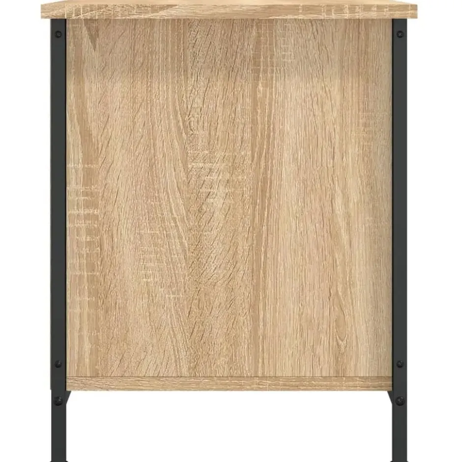 vidaXL - TV-meubel met 2 deuren 2 vakken - Sonoma eiken - Hout - 100x40x50 cm