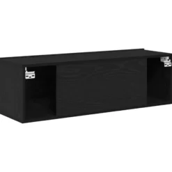 vidaXL - TV-meubel met 2 deuren - Zwart eiken - Hout - 100x30x30 cm - 2 stuks