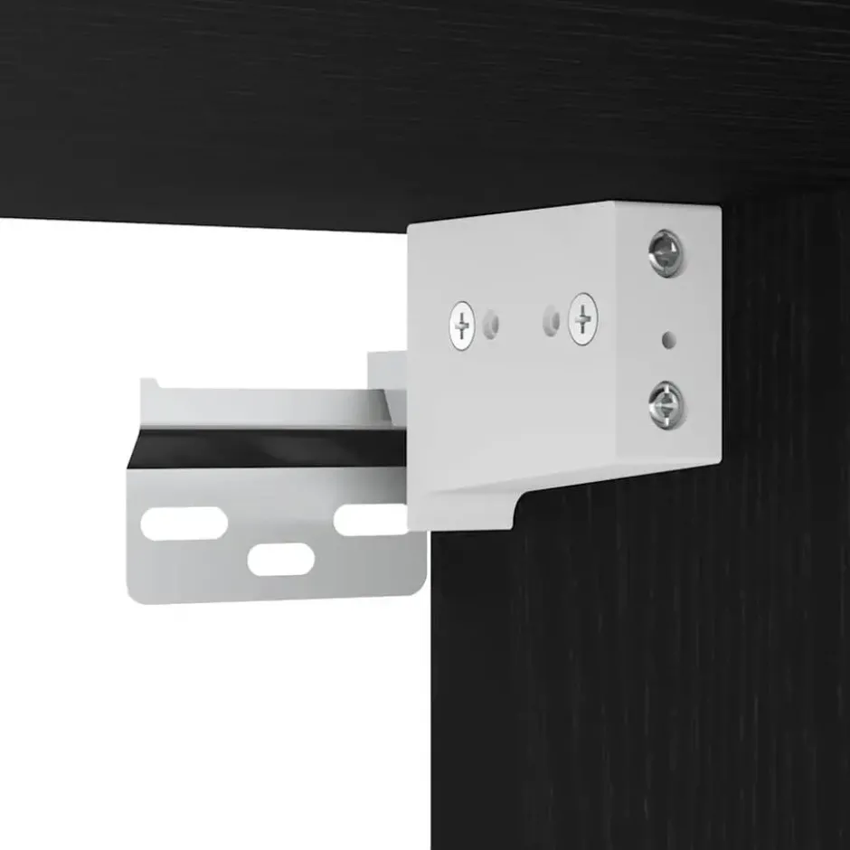 vidaXL - TV-meubel met 2 deuren - Zwart eiken - Hout - 100x30x30 cm - 2 stuks