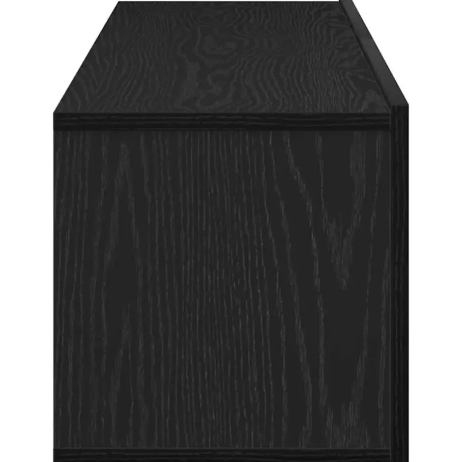 vidaXL - TV-meubel met 2 deuren - Zwart eiken - Hout - 100x30x30 cm - 2 stuks