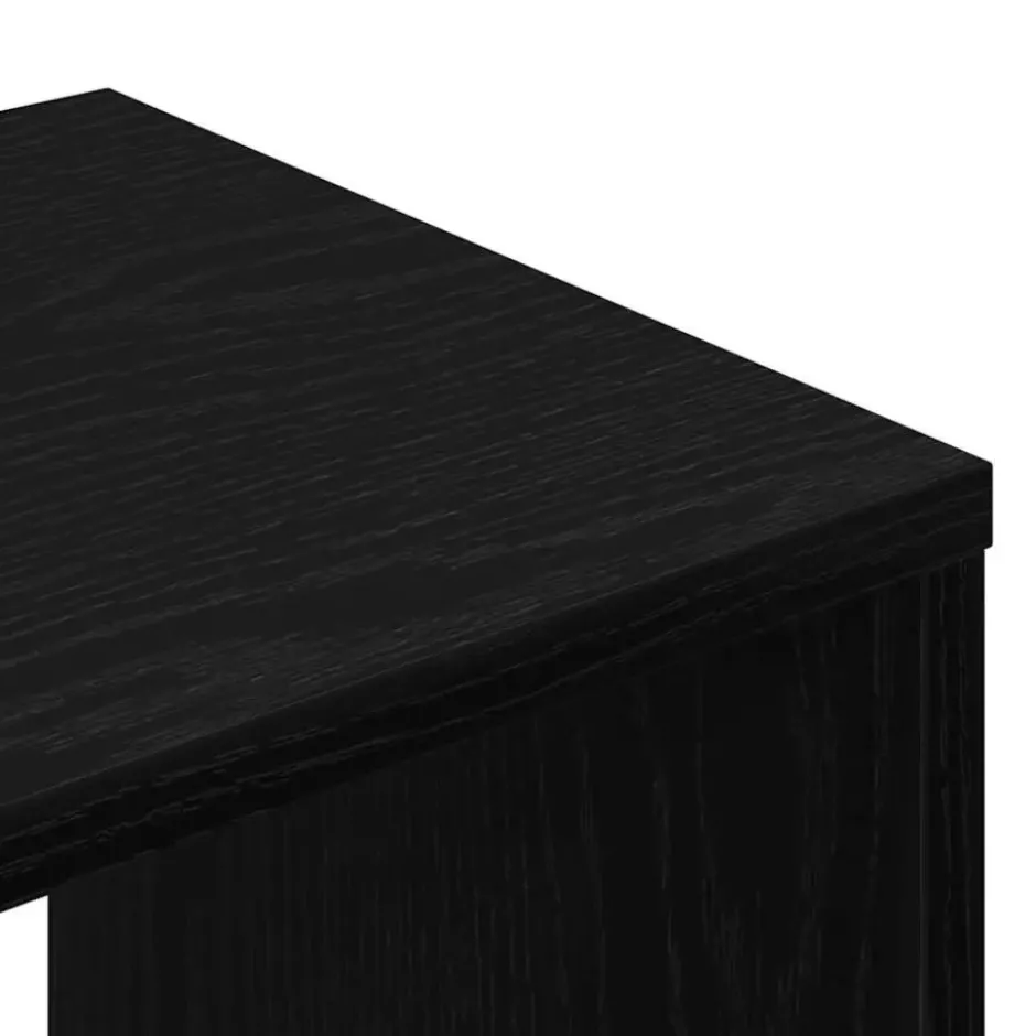 vidaXL - TV-meubel met 2 deuren - Zwart eiken - Hout - 100x30x30 cm - 2 stuks