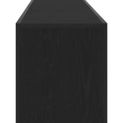 vidaXL - TV-meubel met glas legplank en deur - Zwart eiken - 120x35x40 cm