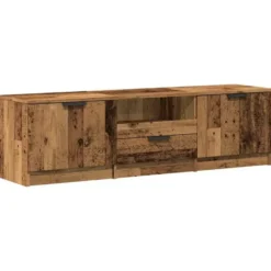 vidaXL - TV-meubel met 1 lade en 2 deuren - Oud hout - 140x35x40 cm